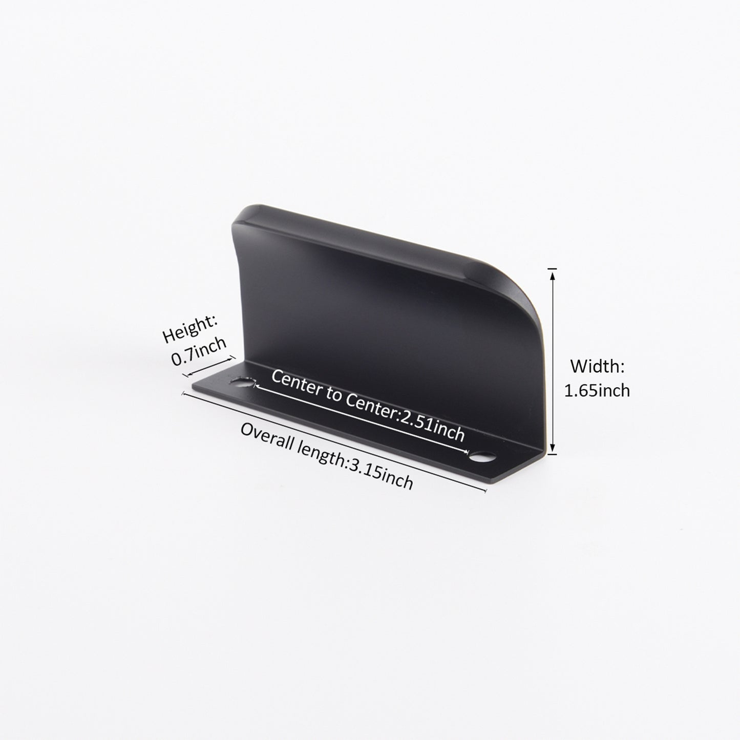 Satanga 5Pack Edge Finger Tab Pull for Cabinets Kitchen Concealed Aluminum Flat Hidden Bar Pulls Drawer Pulls Easy to Install 3.15inch 80mm Overall Length Matte Black