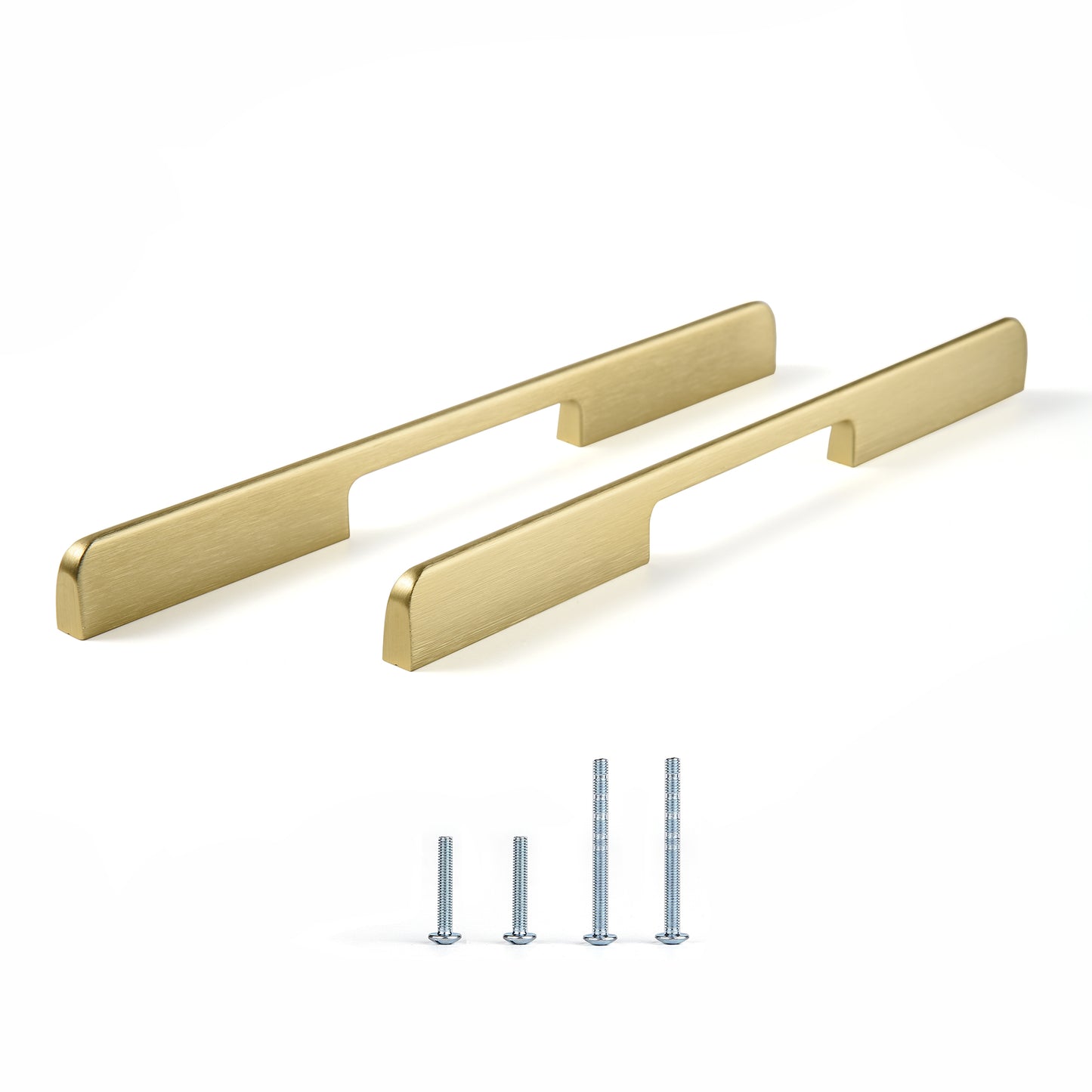 Kitchen Cabinet Pulls Hole Center 5 inch Brush Brass Bar Modern Cupboard 10 Pack Solid Euro Style Dresser Handles Bathroom Bedroom Hardware Door Furniture Wardrobe Pull Overall 6.3“