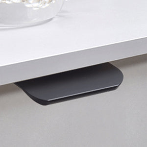 Satanga 5Pack Edge Finger Tab Pull for Cabinets Kitchen Concealed Aluminum Flat Hidden Bar Pulls Drawer Pulls Easy to Install 3.15inch 80mm Overall Length Matte Black