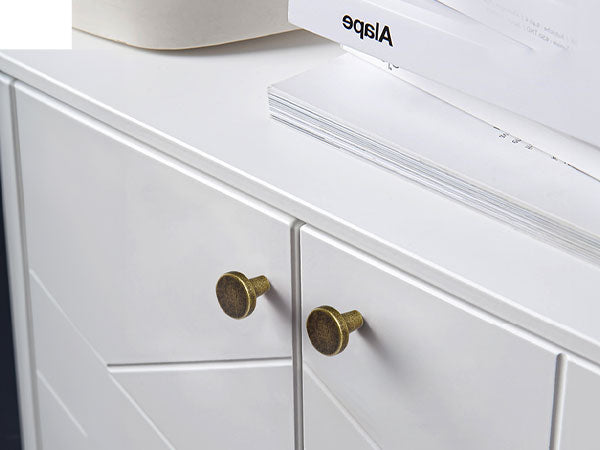 Cabinet Knobs 4 Pack Kitchen Champagne Bronze Modern Drawer Handles Single Hole Decorative Hardware Dresser Pulls for Antique Cupboard Door Farmhouse Furniture Bathroom Pulls Cabinets Knob