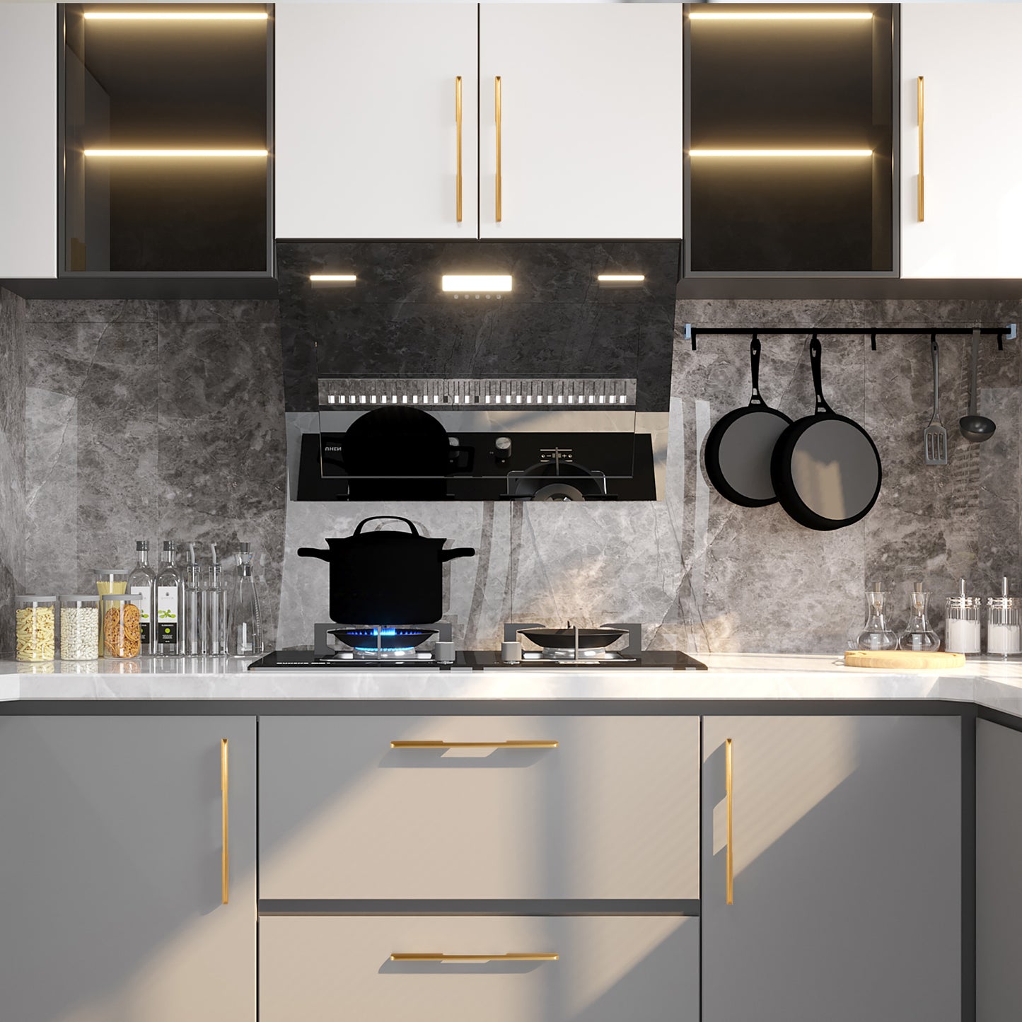 Satanga cabinet handle 9130 256mm Brass