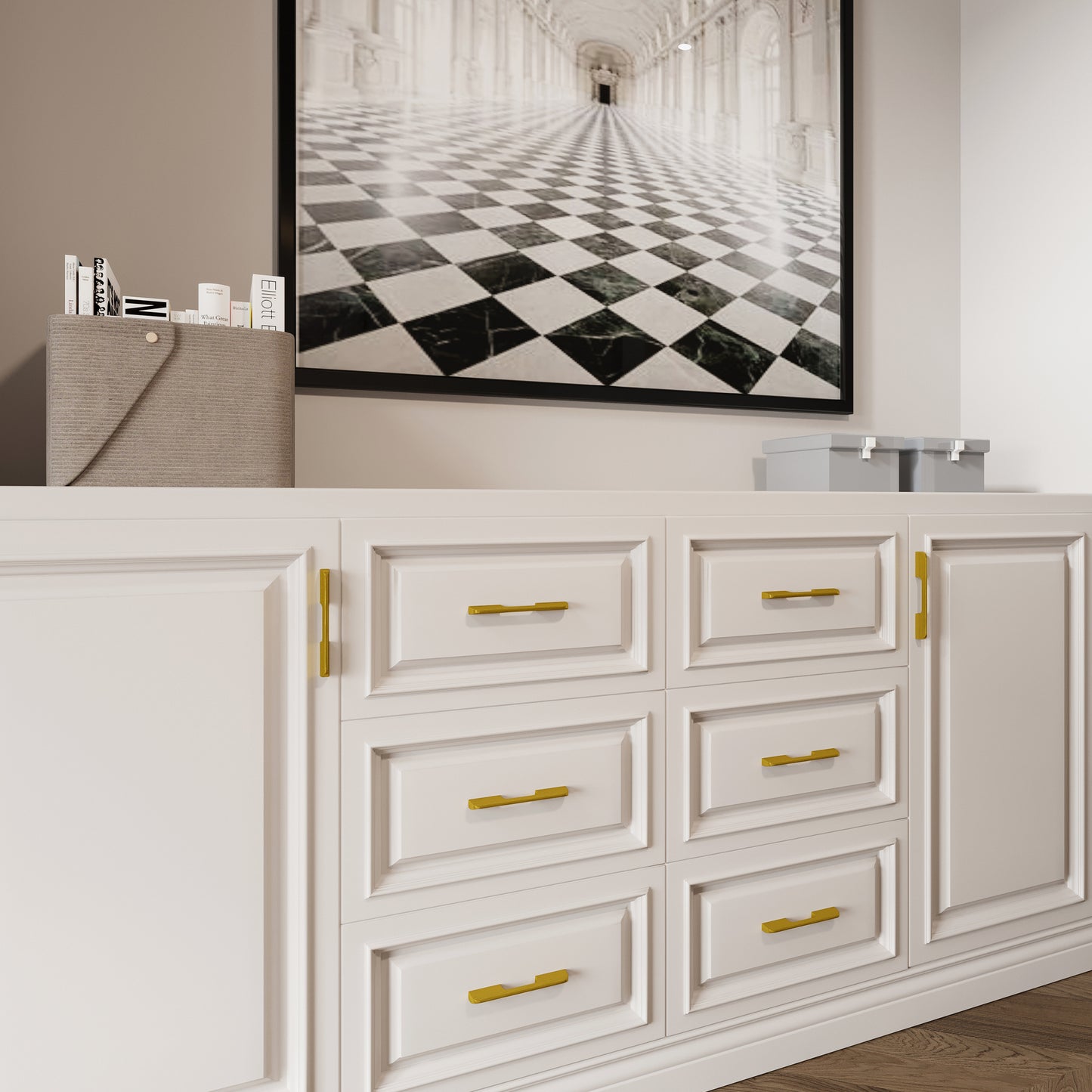 Satanga cabinet handle 9130 224mm Brass