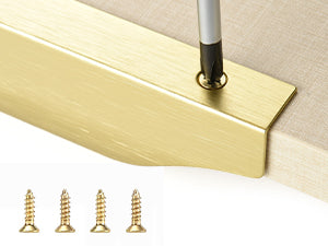 Edge Finger Pulls for Cabinet Kitchen Drawer knobs Low Profile Door Dresser Bathroom Long Cupboard Furniture Handles Aluminum 6 Pack Brushed Nickel 10inch(256mm)Hole Center Easy Installation