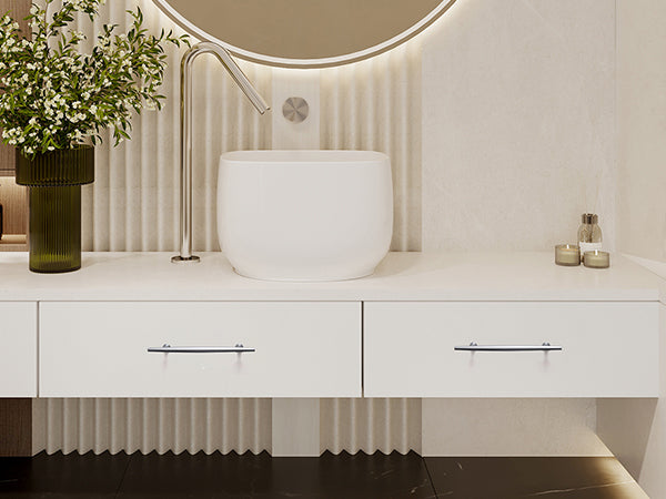 Satanga Finger Edge Pulls for Cabinets Silver 128mm