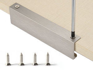 Satanga 5Pack Edge Finger Tab Pull for Cabinets Kitchen Concealed Aluminum Flat Hidden Bar Pulls Drawer Pulls Easy to Install 3.15inch 80mm Overall Length Brushed Nickel