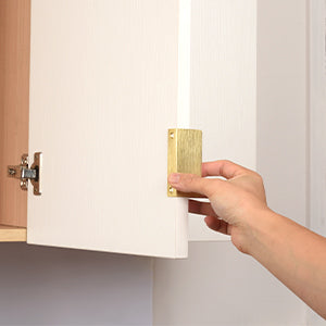 Satanga 5Pack Edge Finger Tab Pull for Cabinets Kitchen Concealed Aluminum Flat Hidden Bar Pulls Drawer Pulls Easy to Install 3.15inch 80mm Overall Length Brushed Brass