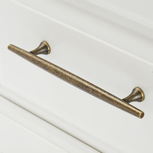 Satanga Finger Edge Pulls for Cabinets Retro Brass 128mm