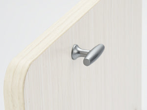 Satanga Finger Edge Pulls for Cabinets Silver Single hole